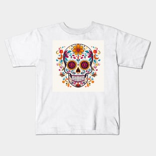 Day of the Dead Sugar Skull 11 Kids T-Shirt